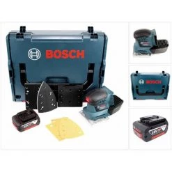 Bosch Professional GSS 18 V-10 Ponceuse Vibrante Sans Fil Avec Boîtier L-Boxx + 1 X GBA 5,0 Ah Batterie