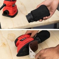 Ponceuse Vibrante Mouse Multifonction TEENO,13pcs Disque De Ponçage Fournis,équiper Système De Collection De Poussière -Ponceuse et polisseuse Soldes 10817271 4