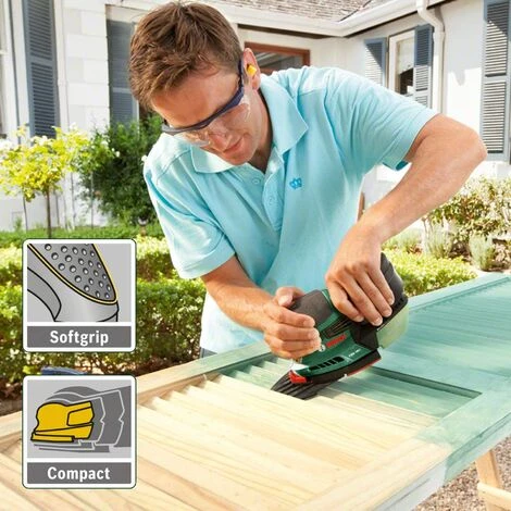 Bosch Ponceuse Multi Sans-fil PSM 18 Li - Livré Sans Batterie Ni Chargeur, Avec 3 Feuilles Abrasives 4 Bosch Ponceuse Multi Sans-fil PSM 18 Li - Livré Sans Batterie Ni Chargeur, Avec 3 Feuilles Abrasives – Image 2