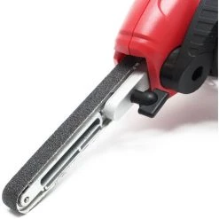 WILTEC Ponceuse à Bandes 400W 3 Bras De Meulage & 10x Bande Abrasive Lime électrique Facilité D'accès -Ponceuse et polisseuse Soldes 11265326 5