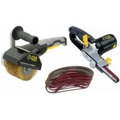 Rénovateur Extérieur 1300W REX 120C FARTOOLS, Avec 1 Brosse Laiton + Ponceuse à Bande 400W YO400 FARTOOLS + 30 Bandes