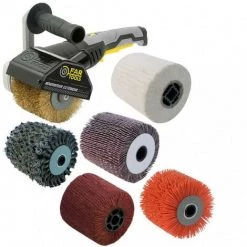Rénovateur REX120C 1300W, Avec 6 Brosses (laiton, Métal Torsadé, Nylon Abrasif, Fibre Synthétique, Coton, Lamelles) FARTOOLS