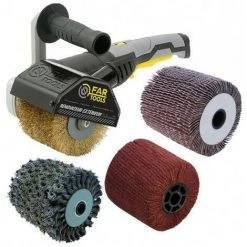 Rénovateur REX120C 1300W, Avec 4 Brosses (laiton, Métal Torsadé, Fibre Synthétique, Lamelles) FARTOOLS