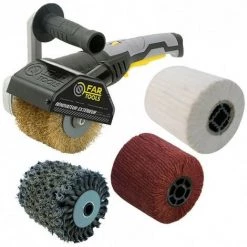 Rénovateur REX120C 1300W, Avec 4 Brosses (laiton, Métal Torsadé, Fibre Synthétique, Coton) FARTOOLS