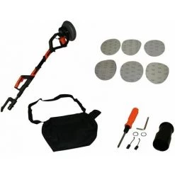 Varan Motors - Dmj-700C Ponceuse à Bras Girafe Téléscopique 710w Pour Plâtre Et Plaque De Plâtre, Plafonnage à Transmission Automatique - Noir