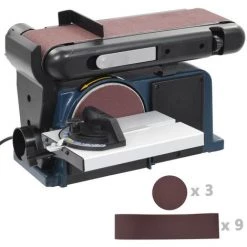 VidaXL Ponceuse A Disque Et A Bande Electrique 370 W 150 Mm