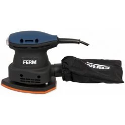 FERM PSM1013 Ponceuse à Paume 220W - Patin De Ponçage Avec Velcro - Incl. Sac à Poussière, Coffret Et 10 Papiers Abrasifs (G80 & G120) -Ponceuse et polisseuse Soldes 16294193 5