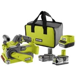 Ponceuse à Bande 75 Mm RYOBI 18V OnePlus LithiumPlus - 2 Batteries 4.0Ah/2.0Ah - 1 Chargeur Rapide - R18BS-242S