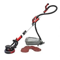 WILTEC Ponceuse De Plafond Girafe Mur 750W Ø 225mm Disque De Meulage Tige Télescopique 6 Grains Affûtage