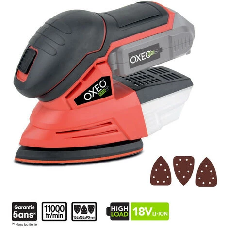 OXEO Ponceuse Triangulaire Sans Fil 18V Easy Full - Sans Batterie 4 OXEO Ponceuse Triangulaire Sans Fil 18V Easy Full - Sans Batterie – Image 2