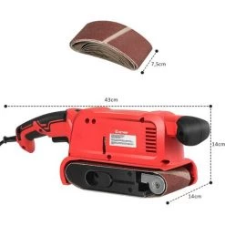 COSTWAY Ponceuse à Bande 800W Avec 12 Bandes De Ponçage Abrasives,Sac à Poussière,Pince De Fixation 6 Vitesses Variables 200-380 RPM 11 COSTWAY Ponceuse à Bande 800W Avec 12 Bandes De Ponçage Abrasives,Sac à Poussière,Pince De Fixation 6 Vitesses Variables 200-380 RPM -Ponceuse et polisseuse Soldes 18931188 5