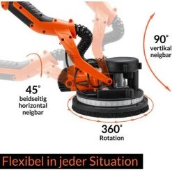 MONZANA Ponceuse Girafe électrique 750W Mural Polisseuse Meuleuse Tuyau Sac 80 Lampe LED -Ponceuse et polisseuse Soldes 19975764 3