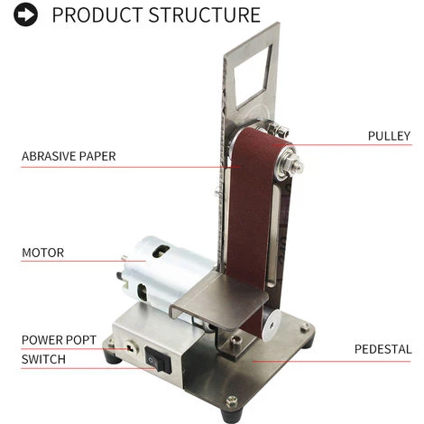 ASUPERMALL Vertical Ponceuse Mini Broyage Sander Mini Ponceuse Grinder Sable-Bande Machine Petit Bricolage Polissage Et Polisseuse, 895 Motor 4 ASUPERMALL Vertical Ponceuse Mini Broyage Sander Mini Ponceuse Grinder Sable-Bande Machine Petit Bricolage Polissage Et Polisseuse, 895 Motor – Image 2