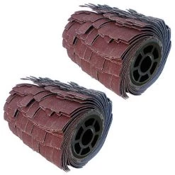 PEUGEOT PSP 2 Brosses Pour Rénovateur à Lanières Abrasives Grain 80 D. 120 Mm L. 100 Mm - Ponçage De Finition