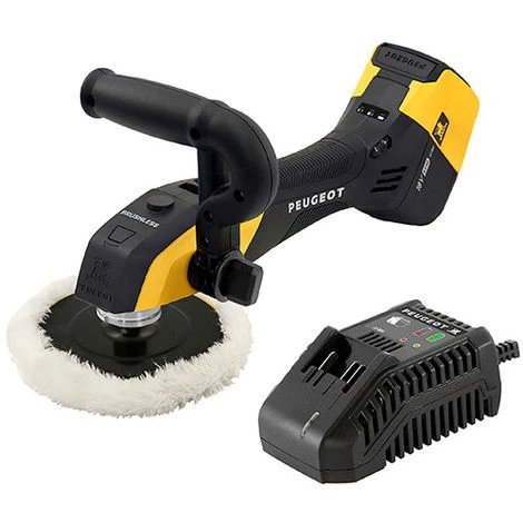 PEUGEOT PSP Polisseuse Sans Fil D. 150 Mm ENERGYSHINE-18VBL - 5 Ah 18V Avec Chargeur Et Batterie 3 PEUGEOT PSP Polisseuse Sans Fil D. 150 Mm ENERGYSHINE-18VBL - 5 Ah 18V Avec Chargeur Et Batterie