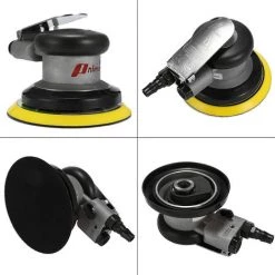 ASUPERMALL Outils Pneumatiques Machine Pour Cirer 5 Pouces Poli Ronde Meuler Main Air Sander Poncer Orbitale Aleatoire Grinder -Ponceuse et polisseuse Soldes 22348093 5