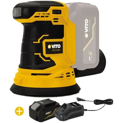 VITO PRO-POWER Ponceuse Excentrique Orbitale 20V Lithium Ion 125mm+ BATTERIE 6AH VITO EGO LI + Chargeur RAPIDE 4 VITO PRO-POWER Ponceuse Excentrique Orbitale 20V Lithium Ion 125mm+ BATTERIE 6AH VITO EGO LI + Chargeur RAPIDE – Image 2