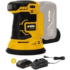 VITO PRO-POWER Ponceuse Orbitale 20V Lithium-ion 125mm Sans Fil VITO EGO LI + BATTERIE 2AH + Chargeur -Ponceuse et polisseuse Soldes 22773570 2