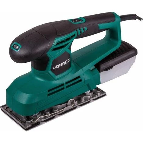 VONROC Ponceuse Vibrante 240W – 90x187mm – Boîtier De Récupération De Poussière Et 12 Feuilles Abrasives Inclus 6 VONROC Ponceuse Vibrante 240W – 90x187mm – Boîtier De Récupération De Poussière Et 12 Feuilles Abrasives Inclus – Image 4