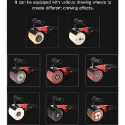 ASUPERMALL 220V 1400W Electrique Brunissage Polisseuse Electrique Trefilage Machine Polisseuse Pour Le Metal En Acier Inoxydable Polissage Du Bois -Ponceuse et polisseuse Soldes 23637442 2