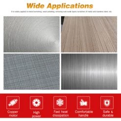 ASUPERMALL 220V 1400W Electrique Brunissage Polisseuse Electrique Trefilage Machine Polisseuse Pour Le Metal En Acier Inoxydable Polissage Du Bois -Ponceuse et polisseuse Soldes 23637442 3