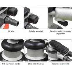 ASUPERMALL Pneumatique Sander Pneumatique Polisseuse Air Sander 5 '' Air Palm Orbital Sander Grinder Poncage Machine-Outil 8 ASUPERMALL Pneumatique Sander Pneumatique Polisseuse Air Sander 5 '' Air Palm Orbital Sander Grinder Poncage Machine-Outil -Ponceuse et polisseuse Soldes 23637660 2