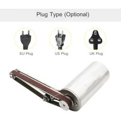 ASUPERMALL 24V 90W Mini Handheld Electrique Polisseuse En Acier Inoxydable Polisseuse Ponceuse Avec 10Pcs Sander Ceintures De Plastique En Aluminium Fer Acier Polissage -Ponceuse et polisseuse Soldes 23637820 5