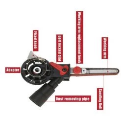 AUGIENB Ponceuse à Bande Pour Meuleuses D'angle 115/125 + 3 Bandes Abrasives -Ponceuse et polisseuse Soldes 24887724 3