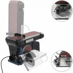 Hommoo Ponceuse A Disque Et A Bande Electrique 370 W 150 Mm HDV06223 -Ponceuse et polisseuse Soldes 25001534 5