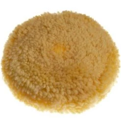 Vhbw Bonnette De Lustrage Compatible Avec Polisseuse Avec Assiette De 12,7cm (5 Pouces) - Fixation Hook & Loop, Jaune, Coton / Plastique