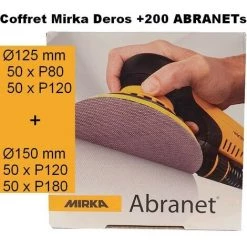 MIRKA ABRASIFS Coffret MIRKA DEROS PRO 5650CV Ponceuse Orbitale + Accessoires 125 & 150 Mm + 200 ABRANETs -Ponceuse et polisseuse Soldes 26902270 3