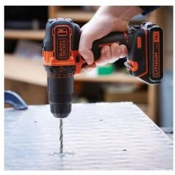 Pack 2 Outils Black & Decker Perceuse à Percussion 18V + Ponceuse Mouse + Abrasifs+ Sac De Transport BDK200AS1S -Ponceuse et polisseuse Soldes 27151940 5