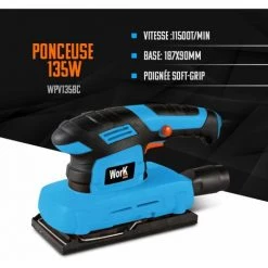 Ponceuse 135W 187x90mm - Work Men -Ponceuse et polisseuse Soldes 2746948 2