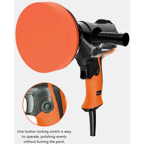 HAPPYSHOPPING Polisseuse De Voiture, Outil Electrique De Beaute Pour Le Cirage De Sol, Vitesse Reglable A 6 Vitesses, Ensemble Standard Europeen 220V 980W 4 HAPPYSHOPPING Polisseuse De Voiture, Outil Electrique De Beaute Pour Le Cirage De Sol, Vitesse Reglable A 6 Vitesses, Ensemble Standard Europeen 220V 980W – Image 2