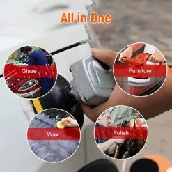 ASUPERMALL 25V Perceuse Sans Fil / Driver Kit 1350Rpm Vitesse Variable Polisseuse Voiture Tampon Waxer Set Power Tournevis Avec La Lumiere Rechargeable Avec 5 Bits -Ponceuse et polisseuse Soldes 28077837 5