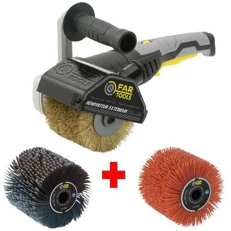 FARTOOLS - Rénovateur REX120C + Brosse Lanieres Abrasives Et Nylon – Pour Bois, Métal Et Pierre – Surfaces Planes Ou Compl 3 FARTOOLS - Rénovateur REX120C + Brosse Lanieres Abrasives Et Nylon – Pour Bois, Métal Et Pierre – Surfaces Planes Ou Compl