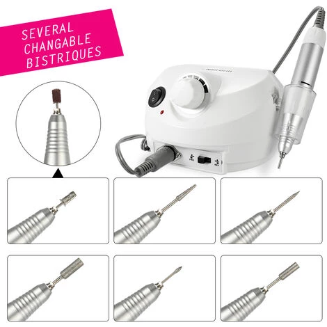 HAPPYSHOPPING Ponceuse à Ongles Nail 202 Sander Nail Polisher JMD-202 White Euro Gauge 6 HAPPYSHOPPING Ponceuse à Ongles Nail 202 Sander Nail Polisher JMD-202 White Euro Gauge – Image 4