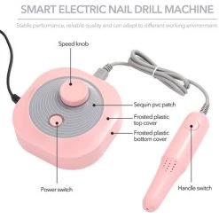 HAPPYSHOPPING 102 Vernis Aongles, Dissolvant Pour Ongles, Polisseuse Et Lime Aongles Machine Integree 110-240V Large Tension Norme Europeenne, Blanc - Blanc -Ponceuse et polisseuse Soldes 29561386 5