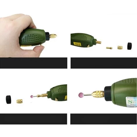 Perle Rare Broyeur électrique Perceuse électrique Bricolage Sculpture Nettoyage Mini Ensemble électrique Outil De Polissage 4 Perle Rare Broyeur électrique Perceuse électrique Bricolage Sculpture Nettoyage Mini Ensemble électrique Outil De Polissage – Image 2