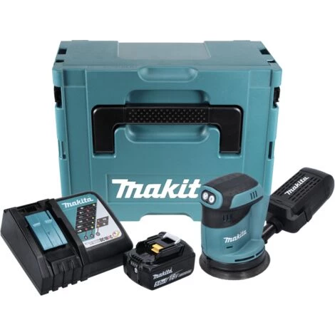 Makita DBO 180 RT1J Ponceuse Excentrique Sans Fil 18 V + 1x Batterie 5.0Ah + Chargeur + Makpac 4 Makita DBO 180 RT1J Ponceuse Excentrique Sans Fil 18 V + 1x Batterie 5.0Ah + Chargeur + Makpac – Image 2
