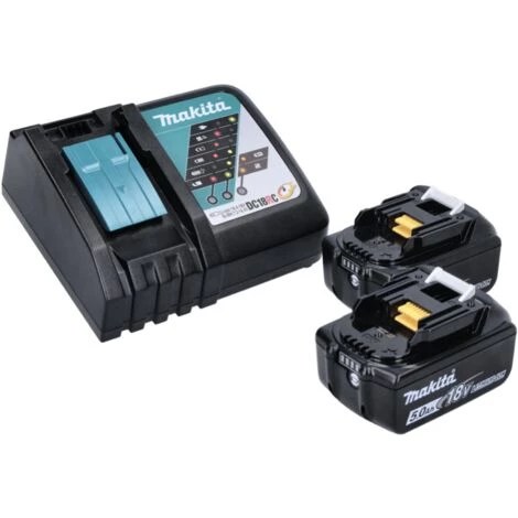 Makita DBO 180 RTJ 18 V Ponceuse Excentrique Sans Fil + 2x Batteries 5.0Ah + Chargeur + Makpac 4 Makita DBO 180 RTJ 18 V Ponceuse Excentrique Sans Fil + 2x Batteries 5.0Ah + Chargeur + Makpac – Image 2