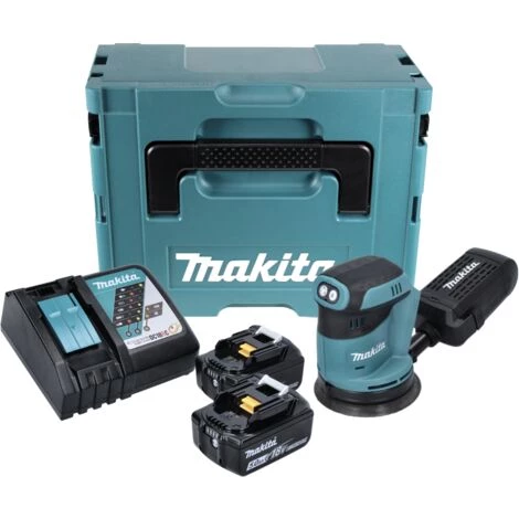 Makita DBO 180 RTJ 18 V Ponceuse Excentrique Sans Fil + 2x Batteries 5.0Ah + Chargeur + Makpac 5 Makita DBO 180 RTJ 18 V Ponceuse Excentrique Sans Fil + 2x Batteries 5.0Ah + Chargeur + Makpac – Image 3