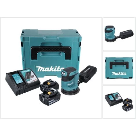 Makita DBO 180 RTJ 18 V Ponceuse Excentrique Sans Fil + 2x Batteries 5.0Ah + Chargeur + Makpac 6 Makita DBO 180 RTJ 18 V Ponceuse Excentrique Sans Fil + 2x Batteries 5.0Ah + Chargeur + Makpac – Image 4