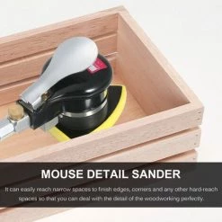 ASUPERMALL Pneumatique Au Hasard Orbit Sander Air Sander Polisseuse Petit Triangular Palm Sander Souris Ponceuse Corner Voiture Peinture Soins Derouiller 70X100Mm Bois Grinder -Ponceuse et polisseuse Soldes 31110325 3