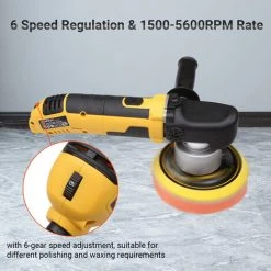Kkmoon 6 Pouces A Vitesse Variable A Double Action Voiture Polisseuse Portable Polisseuse Electrique Powered Waxer Machine 5600Rpm Electrique Vibration Polisseuse 6 Vitesses 8 Kkmoon 6 Pouces A Vitesse Variable A Double Action Voiture Polisseuse Portable Polisseuse Electrique Powered Waxer Machine 5600Rpm Electrique Vibration Polisseuse 6 Vitesses -Ponceuse et polisseuse Soldes 31110389 2