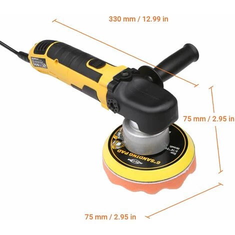 KKmoon Machine De Polissage Vibrante Excentrique Machine De Cirage 150mm Machine De Polissage Vibrante Excentrique Portable Outils De Sol Polissage Machine De Polissage Excentrique Longueur Du Cordon 1.8m 680W Norme Europeenne (neutre) 6 KKmoon Machine De Polissage Vibrante Excentrique Machine De Cirage 150mm Machine De Polissage Vibrante Excentrique Portable Outils De Sol Polissage Machine De Polissage Excentrique Longueur Du Cordon 1.8m 680W Norme Europeenne (neutre) – Image 4