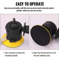 ASUPERMALL Perceuse Electrique Modifie Polisseuse Refit Excentrique Shock Accessoires De Polissage Outil Polisseur Pratiques Outils Pratiques Reposer -Ponceuse et polisseuse Soldes 31799205 5