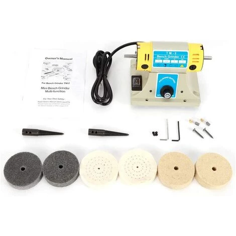 ETOILE Mini Machine De Polisseuses électriques Principale De Meuleuse D'établi,rectifieuse Machine à Polir 800-10000RPM Polissage 320W Banc Polisseur 4 ETOILE Mini Machine De Polisseuses électriques Principale De Meuleuse D'établi,rectifieuse Machine à Polir 800-10000RPM Polissage 320W Banc Polisseur – Image 2