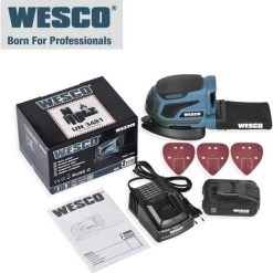 WESCO TOOLS Ponceuse Vibrante, WESCO 18V 2,0Ah Ponceuse De Detail Sans Fil -Ponceuse et polisseuse Soldes 33267246 5
