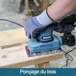 240W 1/3 Ponceuse Vibrante Avec Base En Aluminium WESCO WS4168 -Ponceuse et polisseuse Soldes 33494190 3